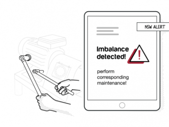 Neuronsoundware alert message that machine imbalance has been detected.