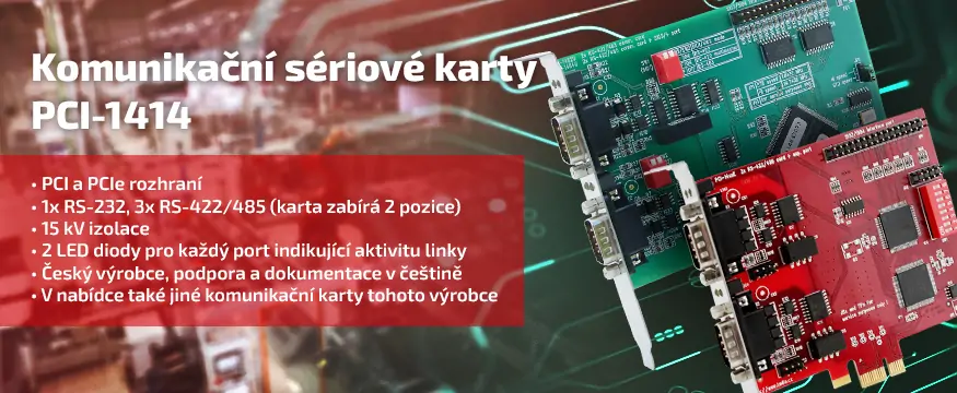 Komunikační seriové karty PCI-1414