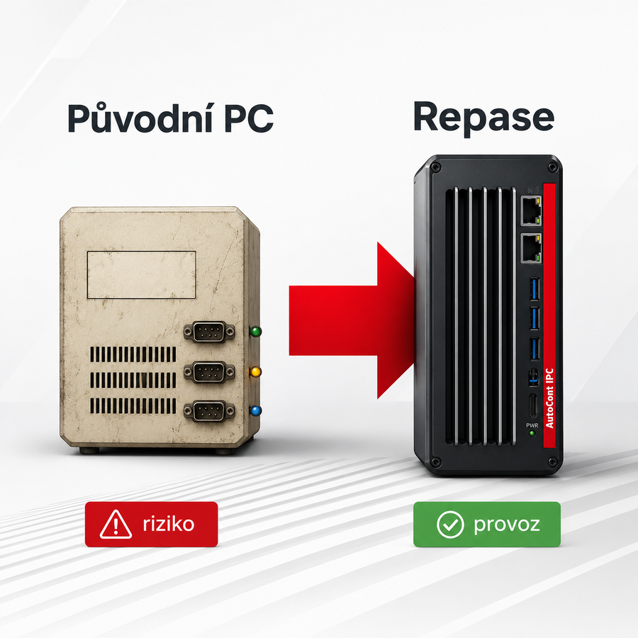 Původní průmyslové PC a repasované řešení AutoCont IPC